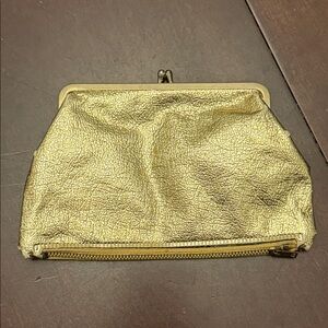Midcentury Vintage Metallic Gold Clutch Bag